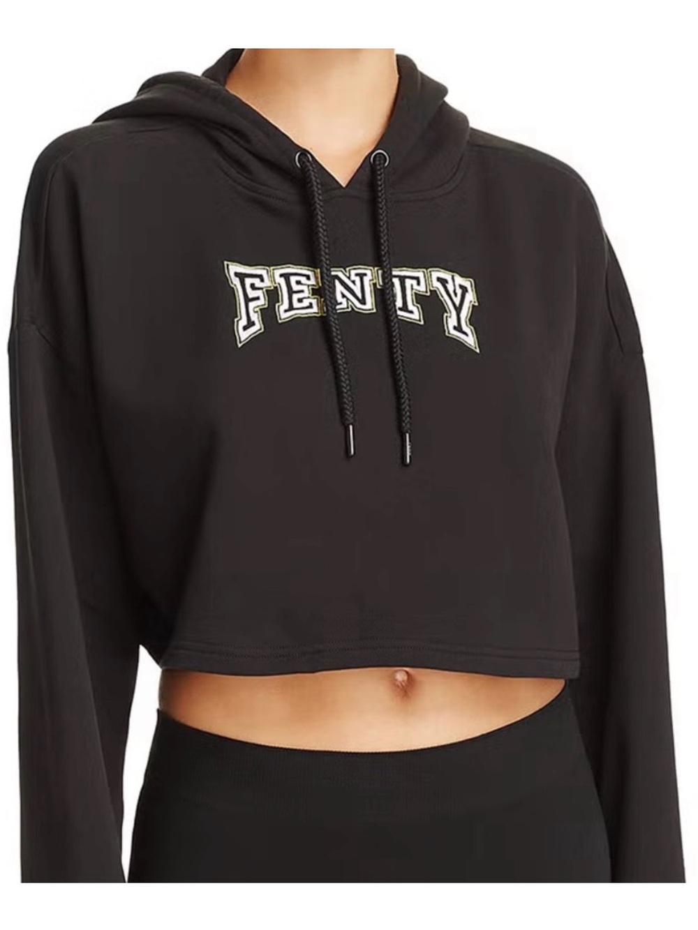 Fenty x Puma Black Crop Hoodie XS